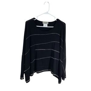 Ivan Grundahl Batwing Sleeve Big Striped Pullover Lagenlook